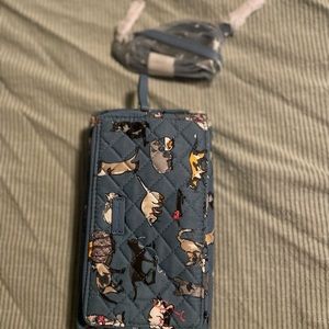 Vera Bradley clutch with strap, Cats meow